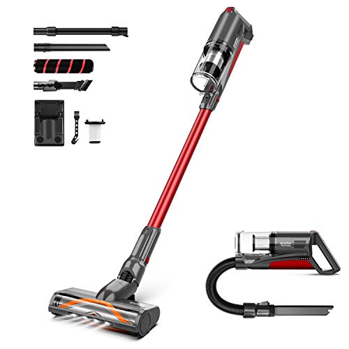 Cordless Vacuum Cleaner, Aucma by whall 5 in 1 Brushless Motor 3 Suction Modes Vacuum Cleaner up to 50 Mins Runtime Cordless Stick Vacuum with Multifunctional Brush for Home Hard Floor Carpet Pet Hair