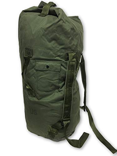 New USA Made Army Military Duffle Bag Sea Bag OD Green Top Load Shoulder Straps