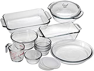 Anchor Hocking Oven Basics Glass Baking Dishes, Mixed, 15-piece