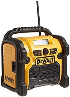 DEWALT 20V MAX/18V/12V Jobsite Radio, Compact (DCR018),Yellow & Black,10.10in. x 10.00in. x 7.30in.