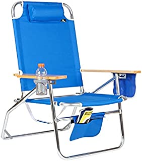 Big Jumbo 500 lbs XL Aluminum Heavy Duty Beach Chair for Big & Tall - 4 Reclining Positions