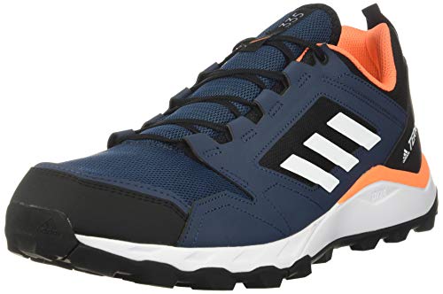 adidas mens Terrex Agravic Trail Running Hiking Shoe, Crew Navy/White/Hazy Blue, 10.5 US