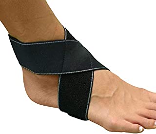 Mars Wellness Achilles Tendonitis Support Ankle Brace - Adjustable Wrap - Comfortable Gel Buttress Pad - All Day Compression Relief - Small/Medium