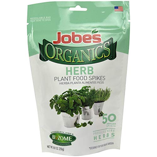 Jobe's Organics Herb Fertilizer Spikes, 50 Spikes