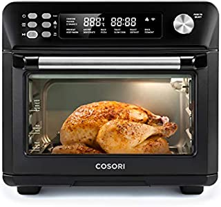 COSORI Smart 12-in-1 Air Fryer Toaster Oven Combo, Countertop Dehydrator for Chicken, Pizza and Cookies, Christmas Gift, Recipes & Accessories Included, Work with Alexa, 25L, 25 L-Black