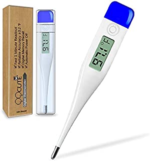 QQcute Digital Body Thermometer - Clinical Basic Thermometer with Accurate and Fast Readings - Underarm, Oral, Rectal Thermometer for Newborns, Babies, Kids, and Adults