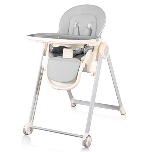 Cynebaby High Chair for Babies and Toddlers, Space Saver High Chair for Baby Multifunctional Baby Feeding Chair with Adjustable Tray Easy to Clean