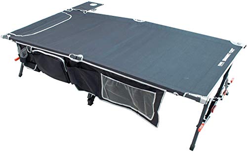 Rio Brands Gear Smart Cot XXL Outdoor No End Bar Portable Camping Cot, Black