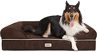 Friends Forever Orthopedic Dog Bed Lounge Sofa Removable Cover 100% Suede Mattress Memory-Foam With Bolster Rim Premium Prestige Edition