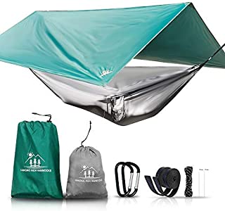 Hanging High Hammocks | The Adventurer Bundle to Get Hanging | Hammock, Straps, Carabineer, Mosquito Netting, Tarp, Guy Lines and Stakes