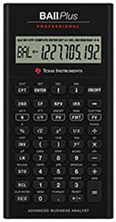 Texas Instruments BA II Plus Professional Financial Calculator IIBAPRO/CLM/1L1/D