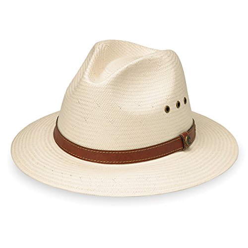 Wallaroo Hat Company Mens Avery Fedora  UPF 50+ Lightweight, Modern Sun Hat, Designed in Australia, Natural, Large/Extra Large