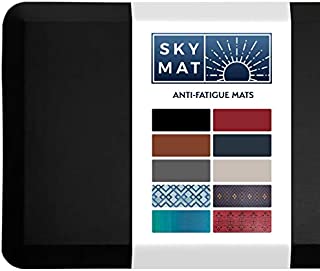 Sky Solutions Anti Fatigue Mat - Cushioned Comfort Floor Mats For Kitchen, Office & Garage - Padded Pad For Office - Non Slip Foam Cushion For Standing Desk (20x39x3/4-Inch, Black)