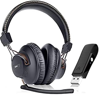 Avantree DG59(M) Plug & Play Wireless Headphones Set for PC, Laptop, Computer, PS4, PS5, Mac, Bluetooth Headset with Mic, Ideal for Music, Conference Calls, Skype & Gaming, 40hrs Play Time