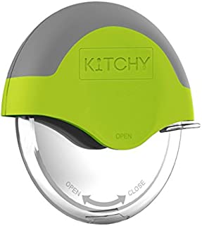 Kitchy Pizza Cutter Wheel - Super Sharp and Easy To Clean Slicer, Kitchen Gadget with Protective Blade Guard (Green)