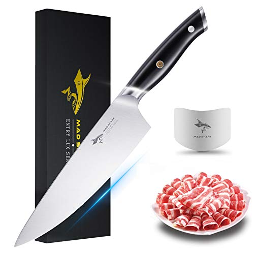 Chef Knife 8 inch - MAD SHARK German High Carbon Stainless Steel Kitchen Knife, Pro Cooking Knife with Ergonomic Handle,Ultra Sharp,Best Choice for Home BBQ and Restaurant