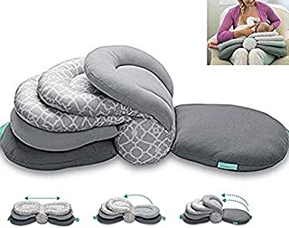 Baby Breastfeeding Pillow Nursing Pillow,Best for Mom,Adjustable Height (Gray)