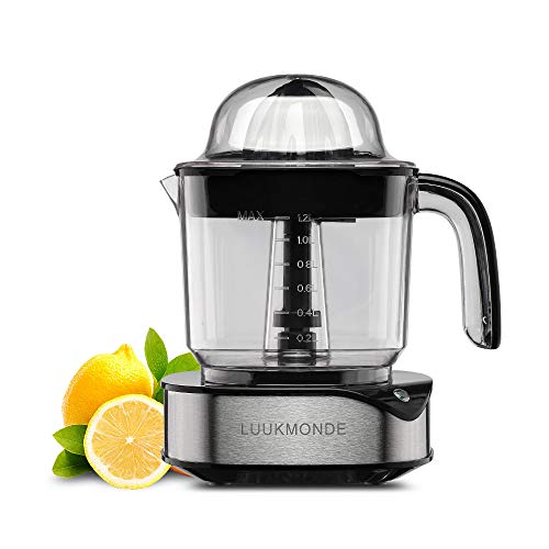 Electric Citrus Juicer 1.2L Large Volume - Orange Squeezer with Powerful Motor and LED Working Lamp - Electric Juicer Extractor for Orange Lemon Lime Grapefruit by LUUKMONDE