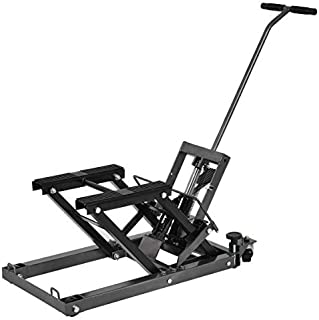 Goplus Motorcycle ATV Hydraulic Scissor Lift Jack Stand Quad Dirt Street Bike Hoist 1500 Lbs (Black)