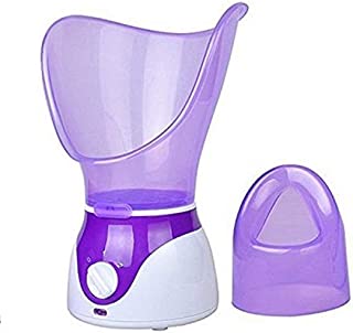 Facial Steamer,Professional Steam Inhaler for Face Sauna Mask Moisturizer-Sinuses With Aroma Diffuser Beauty and Care (purple)