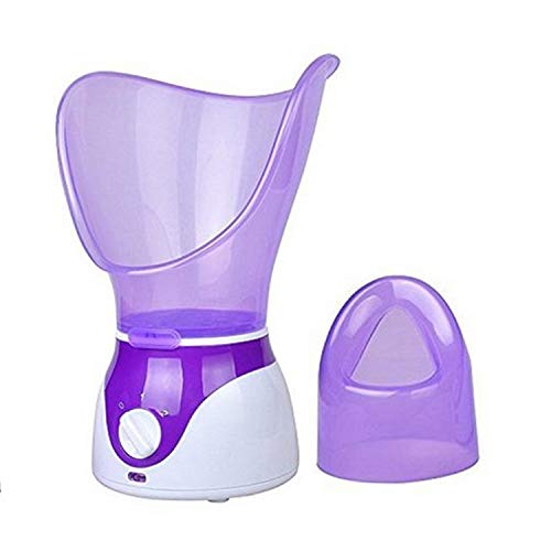 Facial Steamer,Professional Steam Inhaler for Face Sauna Mask Moisturizer-Sinuses With Aroma Diffuser Beauty and Care (purple)