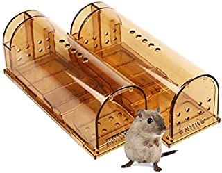 Acmind Humane Smart Mouse Trap That Work No Kill Mice Catcher Indoor Outdoor Small Mice Traps Live Catch and Release, Easy to Set and Reusable, Safe for People and Pets, 2 Pack
