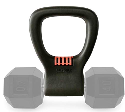 Grip N Rip Fitness Adjustable Dumbbell Grip - Convert Dumbbells into Kettlebells - Exercise Equipment for Home Workouts, The Gym, or Traveling - Ergonomic Handle for Weights Up to 75 lbs