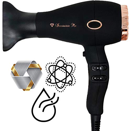 2020 Ionic Hair Dryer - Professional Blow Dryer - Lightweight, Cool Setting, Infrared, AC Motor - Irresistible Me Black Diamond - Secadoras de Cabello