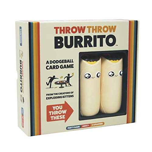 Throw Throw Burrito by Exploding Kittens - A Dodgeball Card Game - Family-Friendly Party Games - Card Games for Adults, Teens & Kids