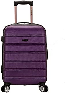 Rockland Melbourne Hardside Expandable Spinner Wheel Luggage, Purple, Carry-On 20-Inch