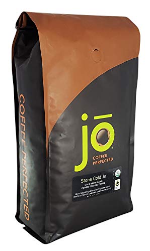 STONE COLD JO: 2 lb, Cold Brew Coffee Blend, Dark Roast, Coarse Ground Organic Coffee, Silky, Smooth, Low Acidity, USDA Certified Organic, Fair Trade Certified, NON-GMO, Great French Press Hot Brew