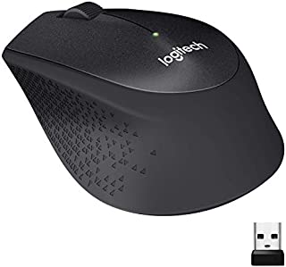 Logitech M330 Silent Plus Wireless Mouse  Enjoy Same Click Feel with 90% Less Click Noise, 2 Year Battery Life, Ergonomic Right-Hand Shape for Computers and Laptops, USB Unifying Receiver, Black