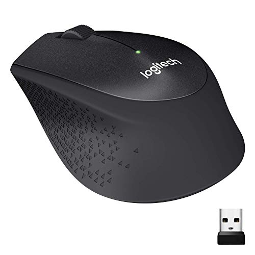 Logitech M330 Silent Plus Wireless Mouse  Enjoy Same Click Feel with 90% Less Click Noise, 2 Year Battery Life, Ergonomic Right-Hand Shape for Computers and Laptops, USB Unifying Receiver, Black