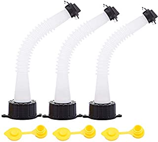 Gas Can Spout Replacement Flexible Pour Nozzle Kit with Gasket Stopper Cap Screw Cap Collar and Vent Cap Compatible for Blitz Essence Gott Rubbermaid