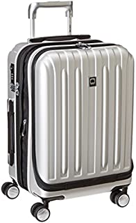 DELSEY Paris Titanium Hardside Expandable Luggage with Spinner Wheels, Silver, Carry-On 19 Inch