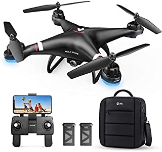 Holy Stone GPS Drone with 1080P HD Camera FPV Live Video for Adults and Kids, Quadcopter HS110G with Carrying Bag, 2 Batteries, Altitude Hold, Follow Me and Auto Return, Easy to Use for Beginner