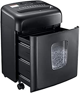 Shredder for Home Office, Bonsaii Micro Cut Paper and Credit Card Shredder, 8 Sheet Paper Shredder with 4 Gallons Transparent Window, Black (C206-D)