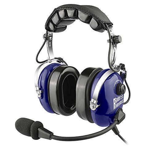 Pilot Aviation Headset for General Aircraft (Blue)