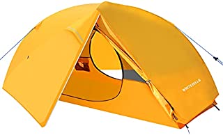 WhiteHills One Man Tent Lightweight 1 Person Backpacking Tent Waterproof Outdoor Camping Tent with Removable Flysheet, Easy Setup 3 Season Hiking Tent for Camping, Mountaineering, Fishing, Yellow