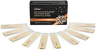 Eastar 10 Pack Bb Clarinet Reeds 2.0 ERD-CL2F, Traditional B Flat Clarinet Reeds With Box