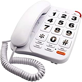 KerLiTar K-P046W Amplified Phones for Seniors with Extra Large Buttons Telephones Landline Corded Phones for Elderly with Loud Speakerphone SOS Emergency Speed Dial Wall Phones