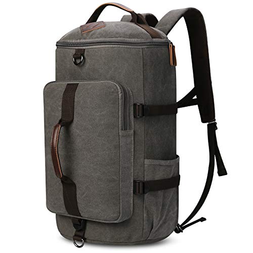 Carry on Backpacks, Yousu Mens Vintage Travel Backpack Rucksack Outdoor Traveling Duffle Backpack Bag Classic Travel Multi Functional Bags 3-In-1 Grey