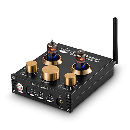 P1 Bluetooth 5.0 Vacuum Tube Preamplifier Hi-Fi Valve Headphone Amplifier Wireless Receiver Audio Decoder Preamp USB DAC APTX