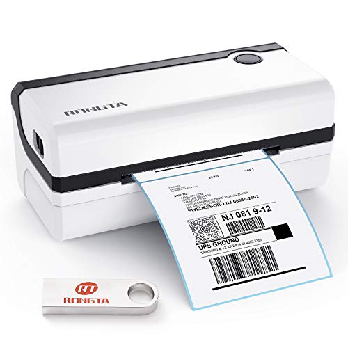 RONGTA Thermal Label Printer Shipping Label Printer 4x6 Label Printer Easy Setup Barcode Printer Compatible with Windows & MAC for Ebay, Amazon, FedEx, UPS, Shopify, Paypal, White