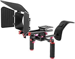 Neewer Camera Movie Video Making Rig System Film-Maker Kit for Canon Nikon Sony and Other DSLR Cameras, DV Camcorders,Includes: Shoulder Mount, Standard 15mm Rail Rod System, Matte Box (Red and Black)