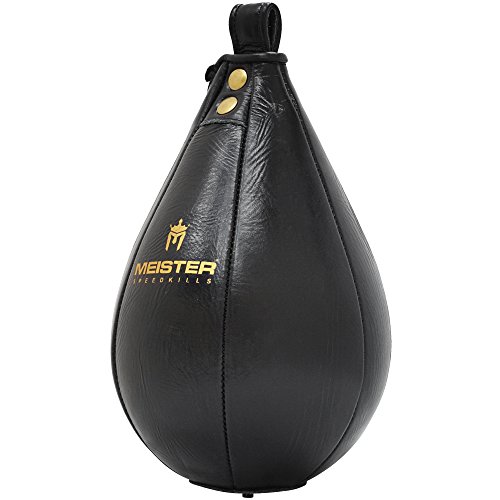 Meister SpeedKills Leather Speed Bag w/Lightweight Latex Bladder - Black - Medium (9.5