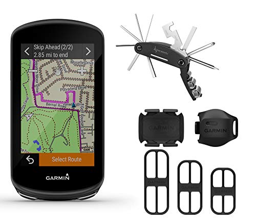 Garmin Edge 1030 Plus GPS Cycling Computer with Included Garmin Bike Speed Sensor 2 and Cadence Sensor 2 with Wearable4U Multi Tool Bundle