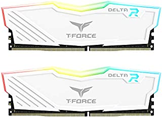 TEAMGROUP T-Force Delta RGB DDR4 16GB (2x8GB) 3600MHz (PC4-28800) CL18 Desktop Gaming Memory Module Ram TF4D416G3600HC18JDC01 - White