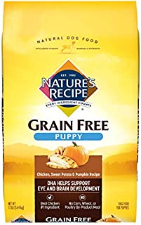 Nature's Recipe Grain Free Puppy Food, Chicken, Sweet Potato & Pumpkin, 12 Pounds