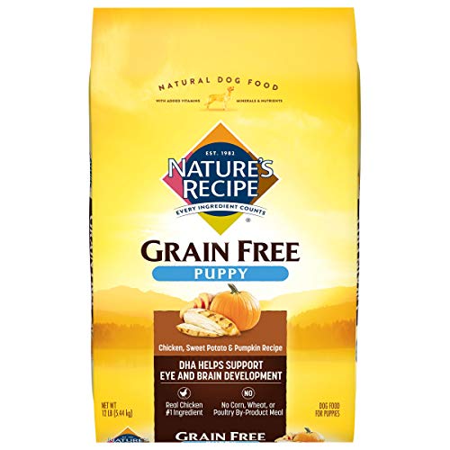 Nature's Recipe Grain Free Puppy Food, Chicken, Sweet Potato & Pumpkin, 12 Pounds